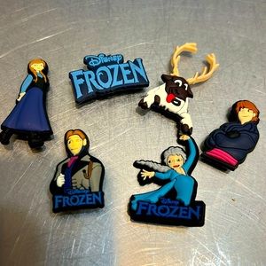 Set of 6 Frozen Jibbitz for Crocs.
